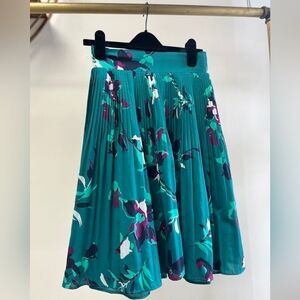 Green Floral Merona Skirt